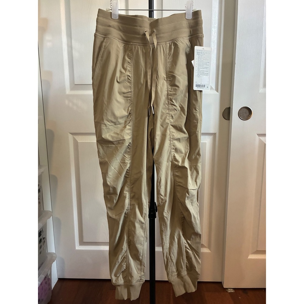 Lululemon Dance Studio Mid-Rise Jogger Lined Tan Khaki Womens 4